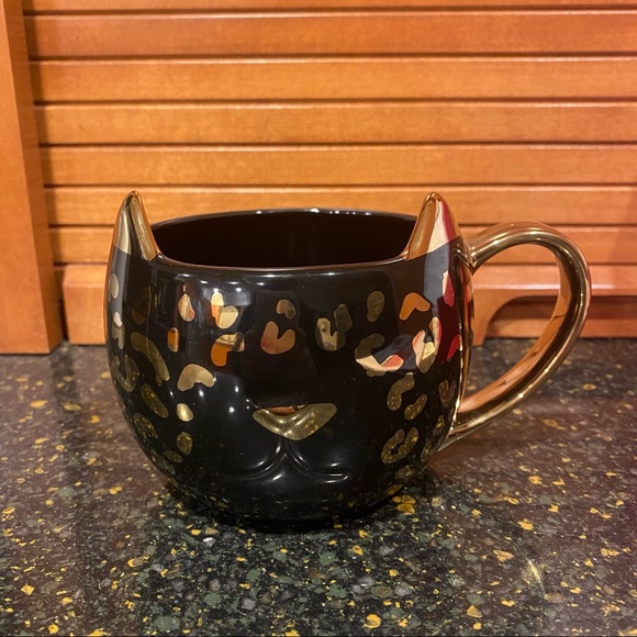 Pinky Up Other - Cheetah Print Cat Coffee Mug!